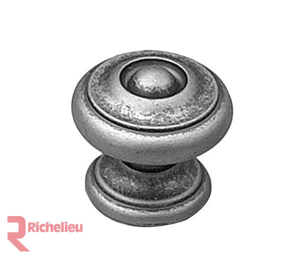 Poignée ronde 1 5/16" de diamètre Povera, H 1,38 po x l 1,38 po