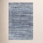 Caila géométrique tissé à plat à la main et recyclé P.E.T. Tapis bleu / gris-517839241
