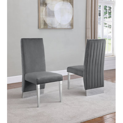 Wrenshall Velvet Upholstered Side Chair by Everly Quinn
