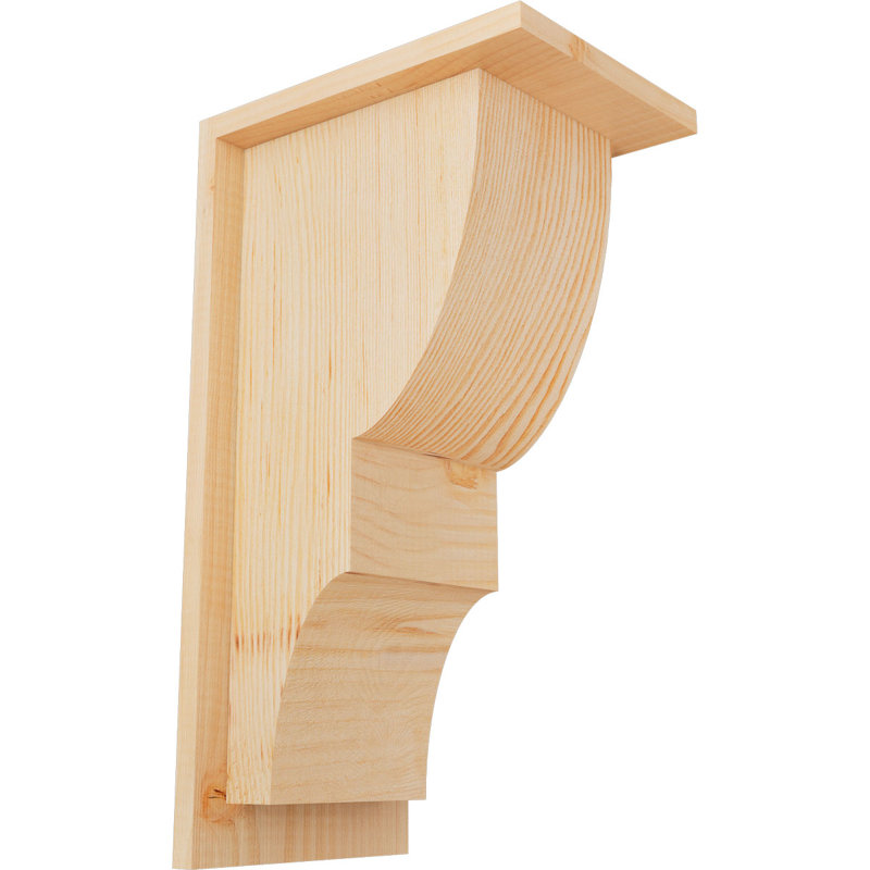 Corbeau Ridgewood avec contre-plaque, H 18 po x l 7,5 po x P 10 po, Sapin de Douglas, Lisse