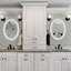  Miroir mural décoratif décoratif ovale blanc H 29,25 po pour décoration de meuble-lavabo