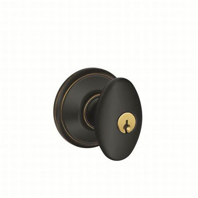 F Series Siena Storeroom Keyed Entry Knobset with Round Rosette
