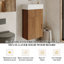 Meuble-lavabo flottant avec lavabo en céramique pour petite salle de bain