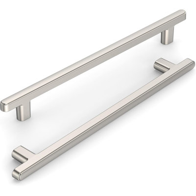 10-Pack Brushed Satin Nickel Cabinet Handles, 7.5 Inch Hole Center Zinc Alloy Drawer Pulls For Kitchen Cabinets, Wardrobes And Cupboards