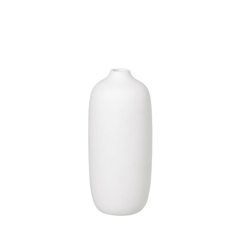 Vase de table en céramique CEOLA 7,1 po, Blanc