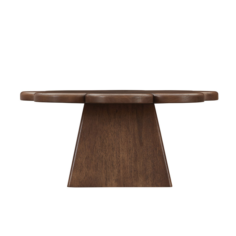 Petal Solid Wood Coffee Table, Walnut