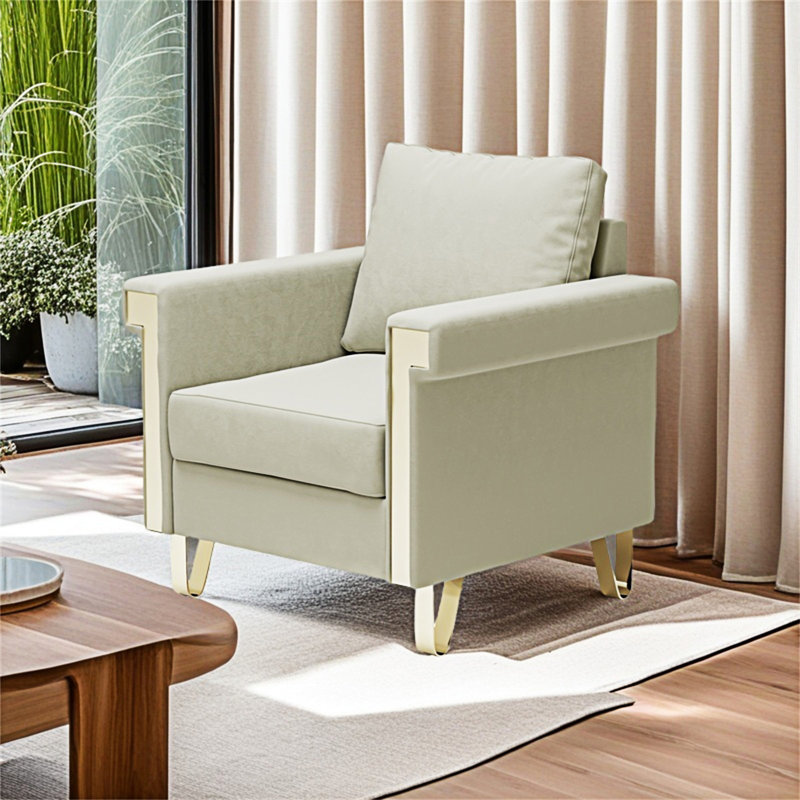 Chaise d'appoint (chaise incluse seulement), Blanc, crème