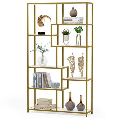 Willa Arlo Interiors Easley Modern Gold Arched Etagere Bookcase & Reviews
