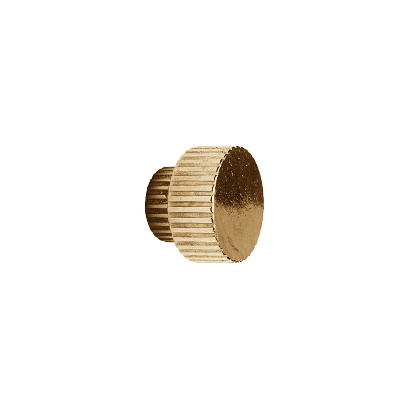Flute Bronze Round Knob, Silicon Bronze Brushed