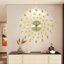 Horloge murale 23 po en métal bling Sunburst silencieux à piles dorées, grande horloge murale Mordern Art Deco Starburst Mid-Century pour le bureau de la cuisine du salon