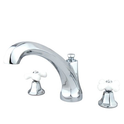 Robinet de baignoire romaine à fixation sur plateau à poignées doubles Metropolitan