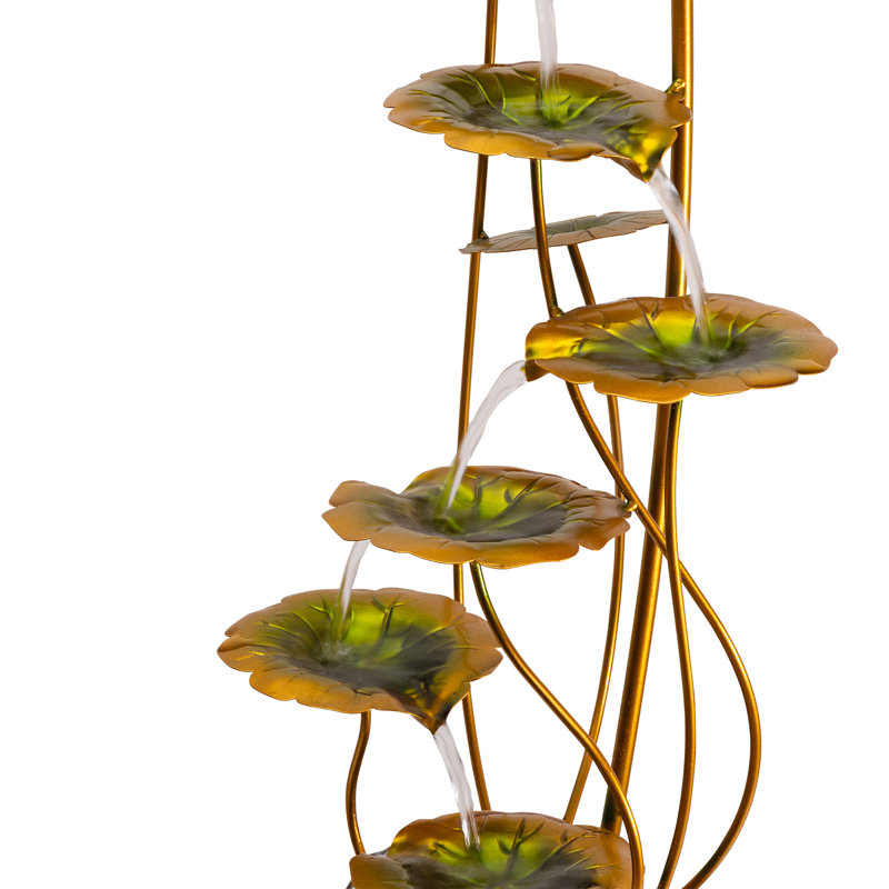 Metal Weather Resistant Cascade Fountain, Multicolor