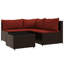 Ensemble de conversation modulaire en rotin 4 pièces avec coussins-1352268494-1352268593