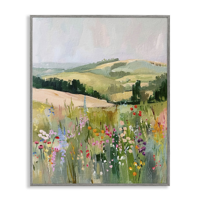  Pastel Countryside Meadows Giclee Art by RileyB, H 14 po x l 11 po, Estampe numérique Farmhouse
