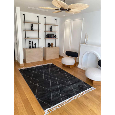 Tapis rectangulaire en coton Lashena