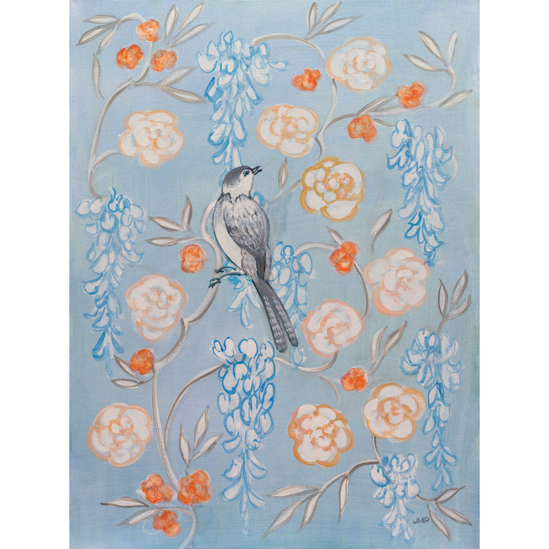Heirloom Chinoiserie Bird I, H 16 po x l 12 po