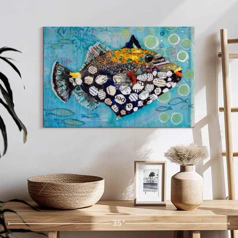 Clown Triggerfish, 16" H x 24" W