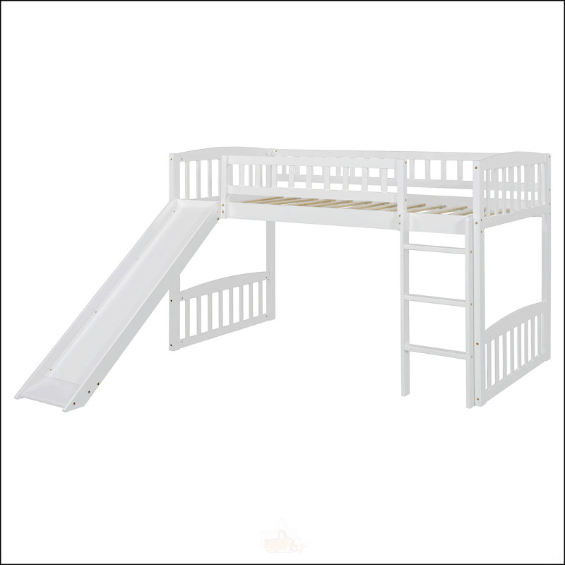 Lit mezzanine simple avec glissoire et échelle