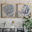 Indigo floral sur lin III - ensemble de 2 impressions d'art encadrées-2067258840-2137722503-2140232913