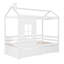 Lit simple en bois avec deux tiroirs (blanc)