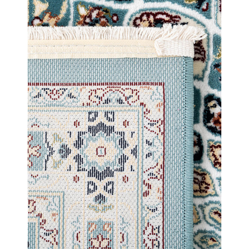 Jackson Oriental Blue Area Rug, Square 6'1", Blue