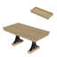 Table de salle à manger 71 pouces rectangulaire avec 2 tiroirs, grande table de cuisine en bois pour 6 à 8 personnes, base à double piédestal robuste, naturel-195103339