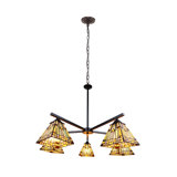 Antanisha 5 - Light Glass Dimmable Tiered Chandelier