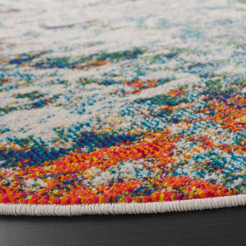 Madison Performance Abstract Rug, Round 6'7"