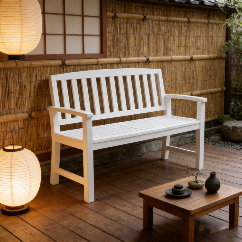 Banc de patio, Blanc