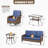 Gustave 5-Piece Outdoor Wicker Patio Furniture Set, All-Weather Conversation Set With Olefin Cushions-438662080