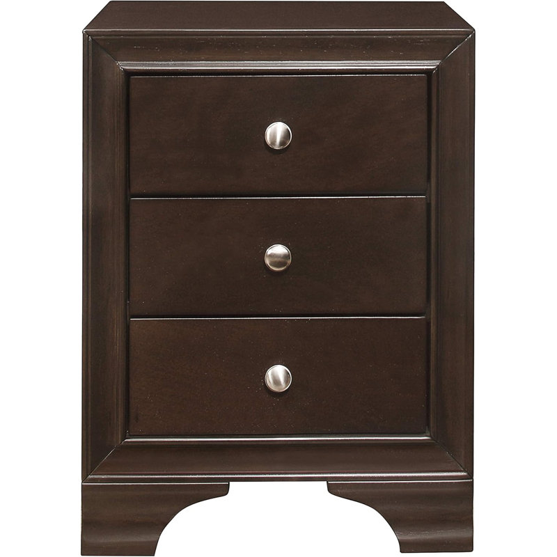 Three Drawer Bedside Table