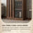 31.5" Vintage-Style Walnut Wine Cabinet