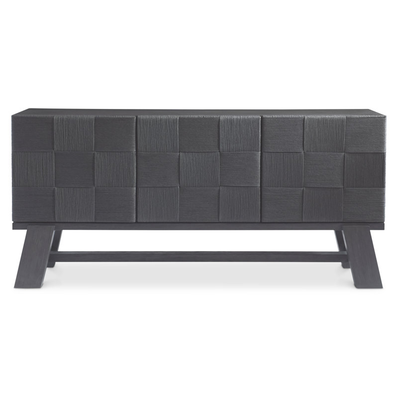 Black Woven Rope Contemporary 76'' Sideboard