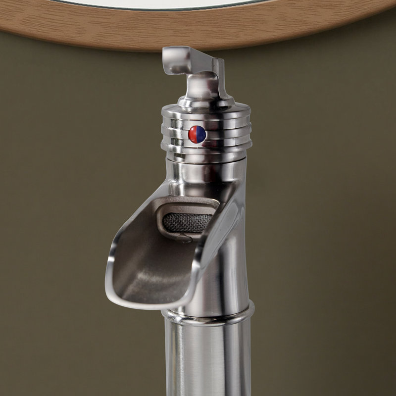 Vessel Bathroom Faucet With Drain Assembly, Brushed Nickel