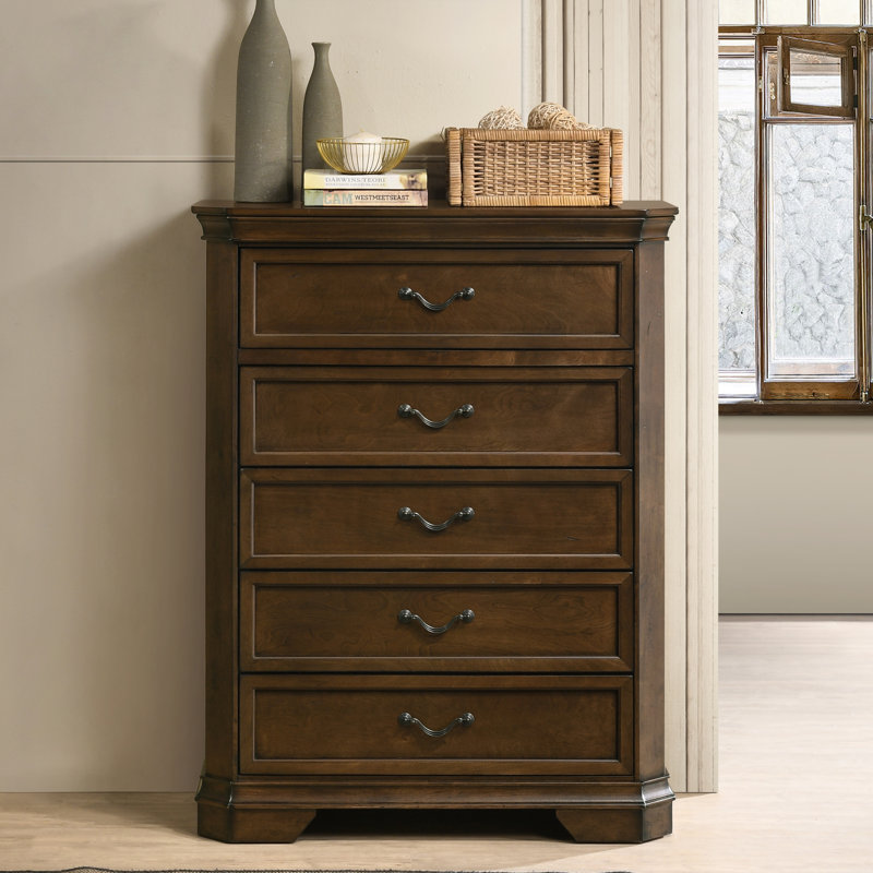 Charlton Home® Ailany 5 - Drawer Dresser & Reviews | Wayfair