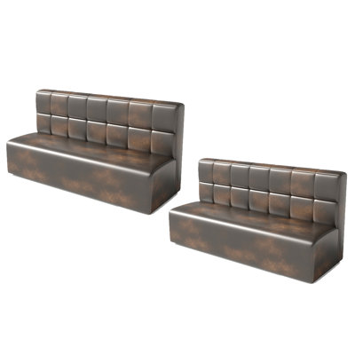 Ensemble de 2 bancs rembourrés en similicuir