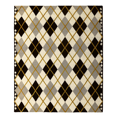 Cream Argyle Rug
