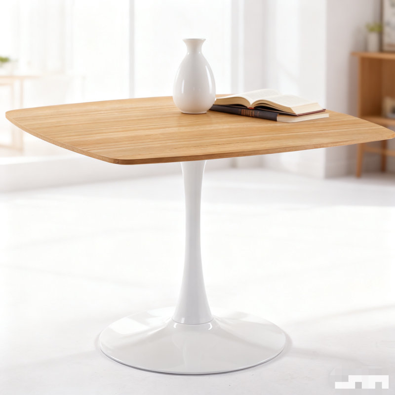 42.12Inch Dining Table Oak, Oak/White, 28.93"H x 42.12"L x 42.12"W