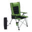 Adjustable Reclining Folding Camping Chair With Cup Holder & Side Pocket, High Back Outdoor Chair For Patio, Camping, Beach, Green-1160592341
