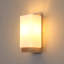 Siahna Wood Base Flush Mounted Wall Sconce