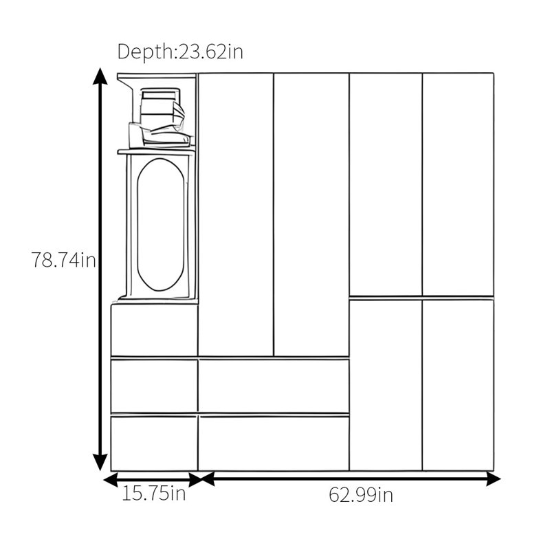Garde-robe blanche simple et moderne