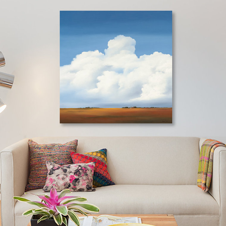 «Clouds II», reproduction sur toile, H 18 po x l 18 po x P 1,5 po, Pas de tapis, Toile tendue