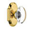 Cottage Plate with Oval Clear Crystal Door Knob-726372791