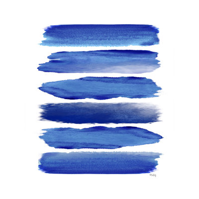 Watercolor Strokes Blue II - impression sur toile tendue