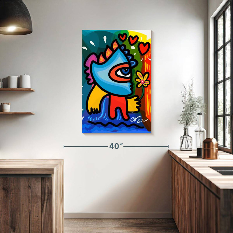 Kelan Flower Graffiti Man, 39" H x 26" W