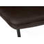 Chaise de bureau, hauteur de bar, debout, bureau d'ordinateur, bureau, aspect cuir brun, métal noir, contemporain, moderne-649898825