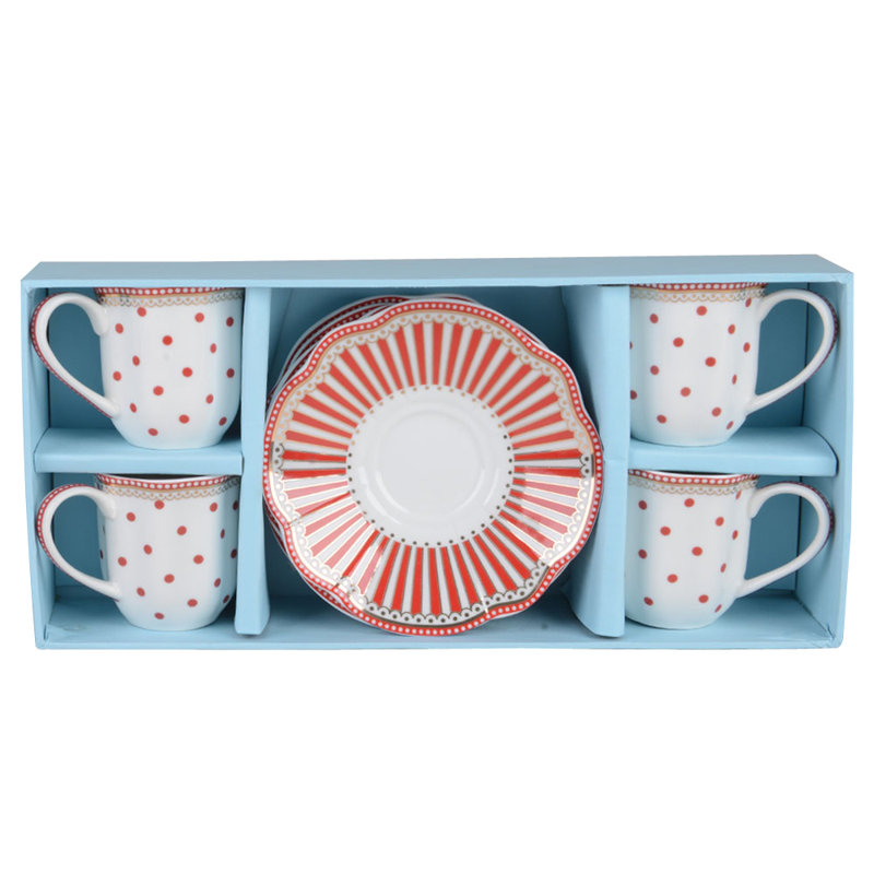 Porcelain Espresso Cup and Saucer