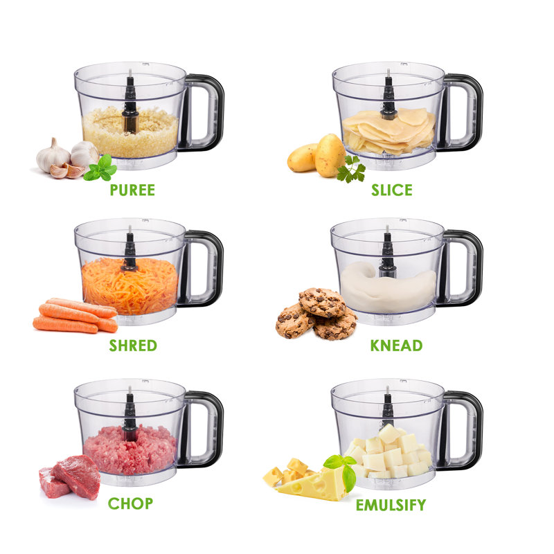 Food Processor, 12 Cup, 2 In 1 Feed Chute,  Chopper, Grinder,
