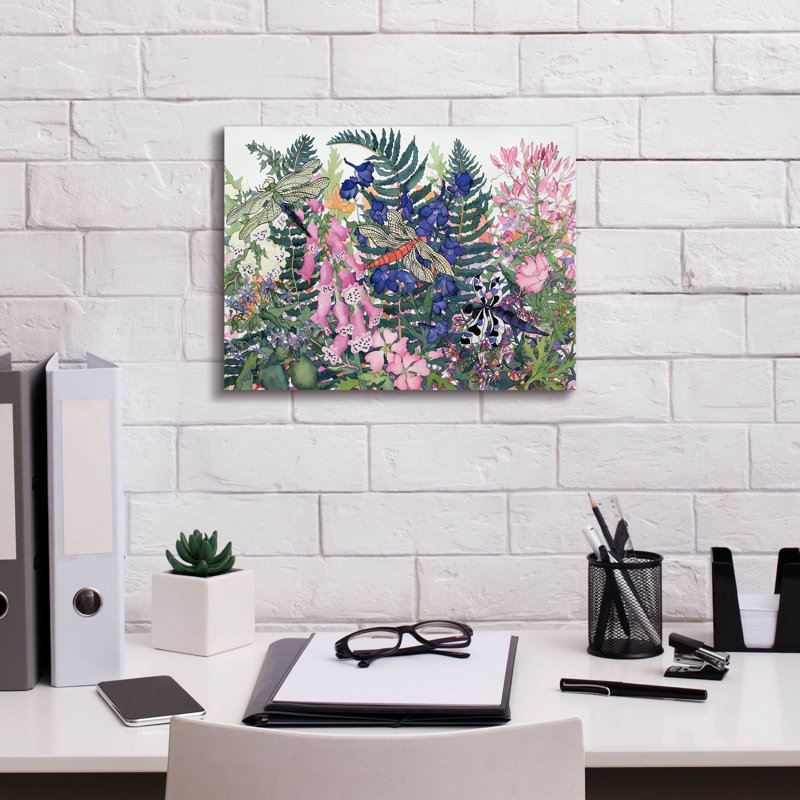 «Dragonflies» par Carissa Luminess, art mural sur toile, H 12 po x l 16 po x P 0,75 po