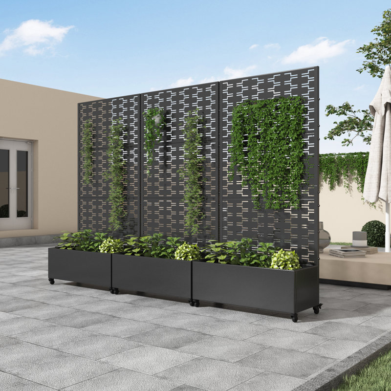 Lit de jardin surélevé rectangulaire, H 73 po x l 35 po x P 16 po, Noir